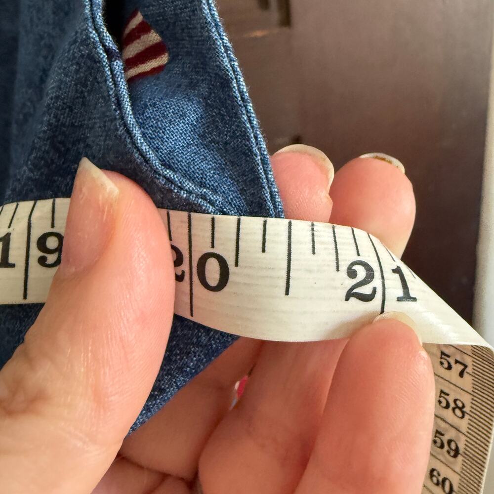 90s Vintage Handmade Patriotic Sewing Kit Vest with Embelishment | Large - Picture 6 of 7
